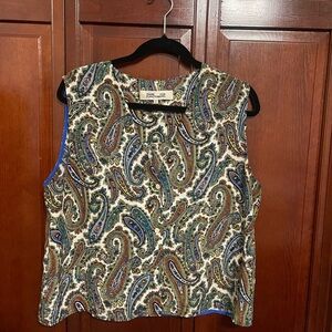 Diane Von Furstenberg Paisley Sleeveless Top